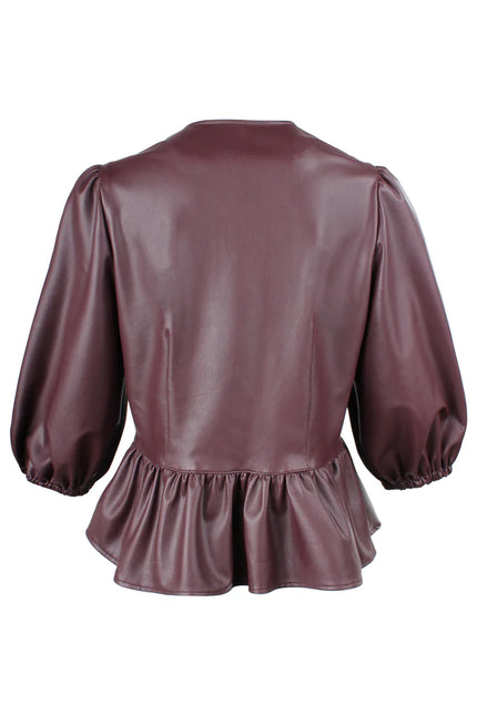 VEGAN LEATHER LUNA TOP