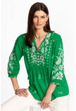 THREE QUARTER SLEEVE PRAIRIE BLOUSE