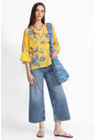 RUFFLE SLEEVE BLOUSE