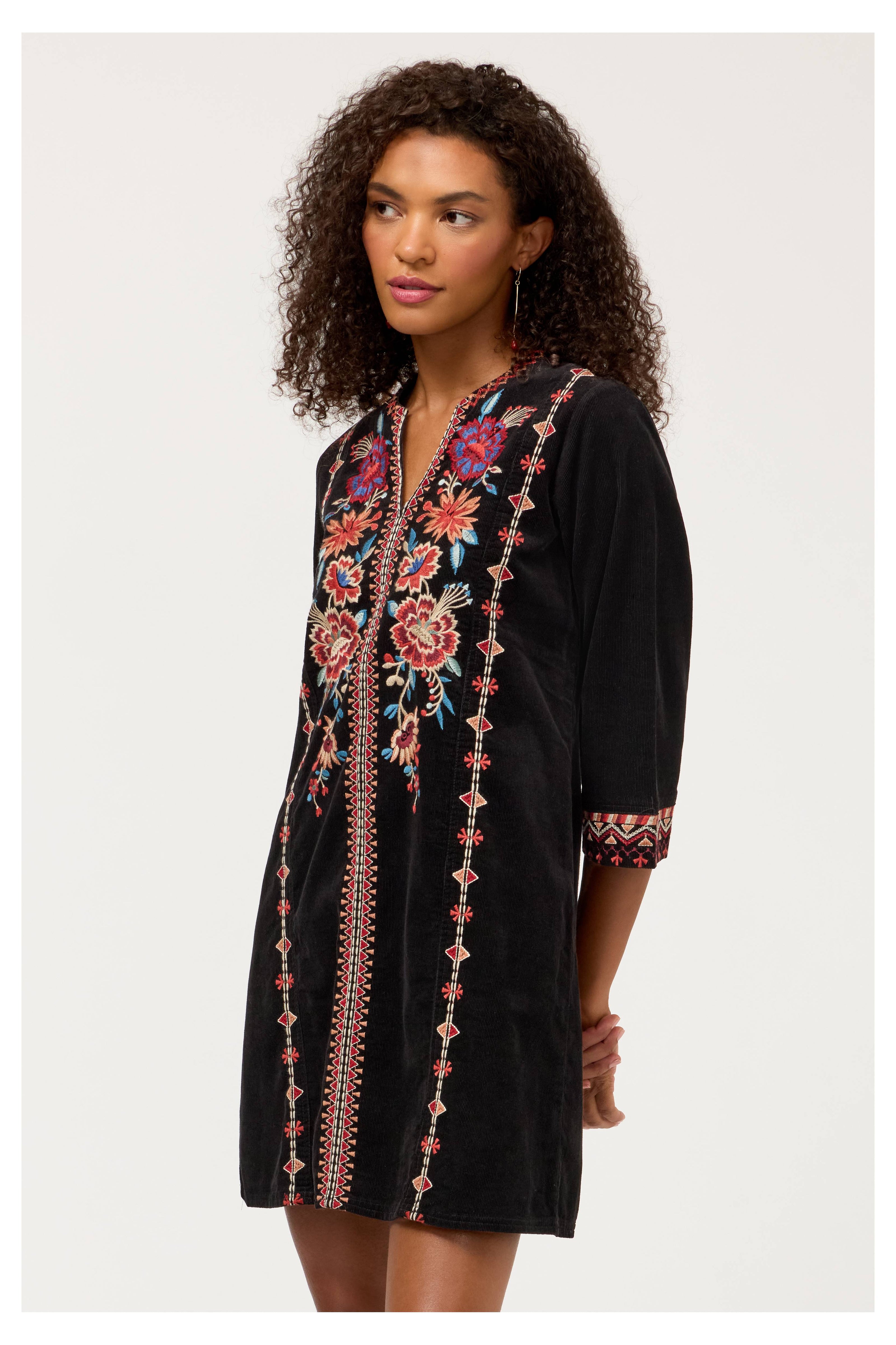 NADIA SEAMED SWING DRESS