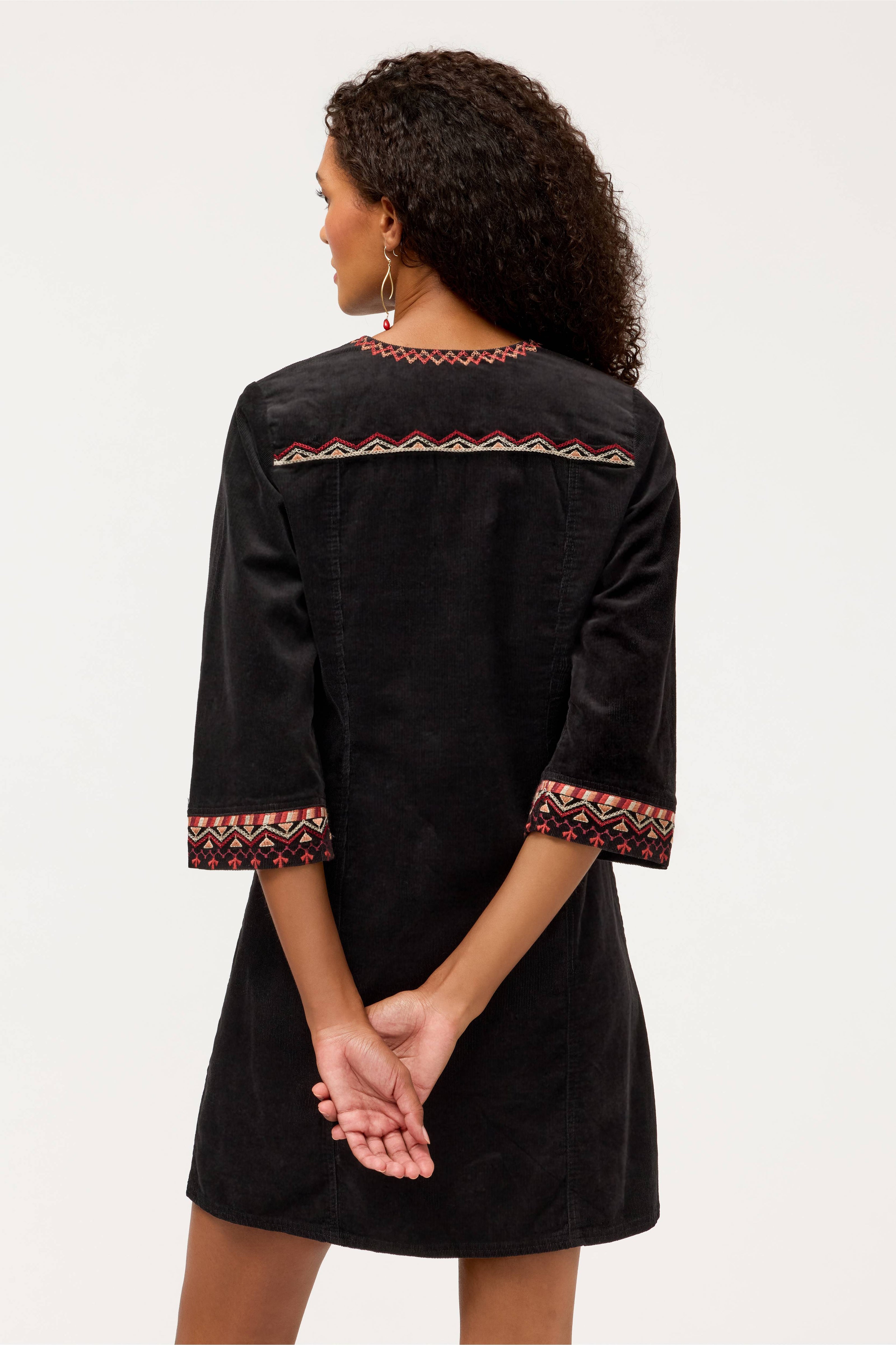NADIA SEAMED SWING DRESS