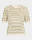 THE STRIPED GATHER SWEATER