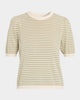 THE STRIPED GATHER SWEATER